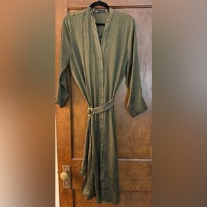 Zara Olive Long Sleeve Dress
